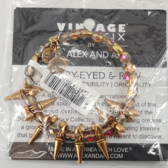 Alex and Ani Vintage 66 Flame Rock and Raw Wrap Bracelet - Picture 1 of 1